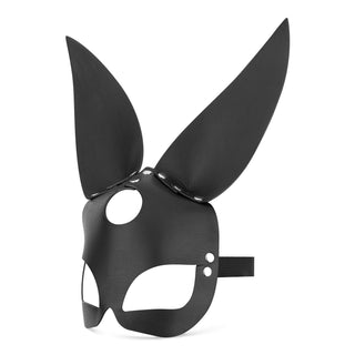 Svart Kaninmask i Konstläder – Fetish & Maskerad