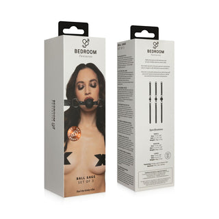 Svart Ball Gag 3-pack – Bedroom Fantasies