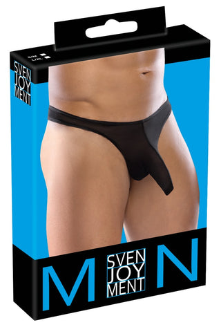 Svart Herrstring med Pouch
