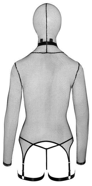 Erotisk Nät Bodysuit Set med Mask
