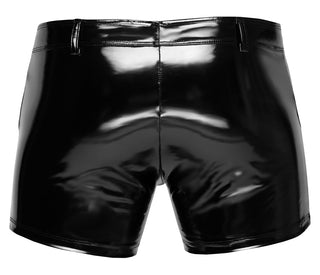 Svarta Vinylshorts med Dragkedja
