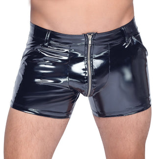 Svarta Vinylshorts med Dragkedja
