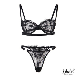 Mia Spets-BH & Stringset Svart