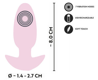 Cuties Mini Analplugg med Vibration Rosa