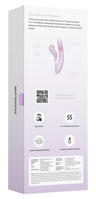 SVAKOM DuoGlow 2-i-1 Vibrator